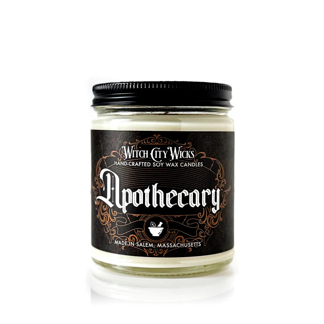 apothecary candle in glass jar