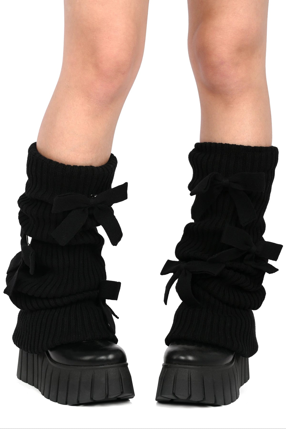 Rogue Ribbon Leg Warmers - Black