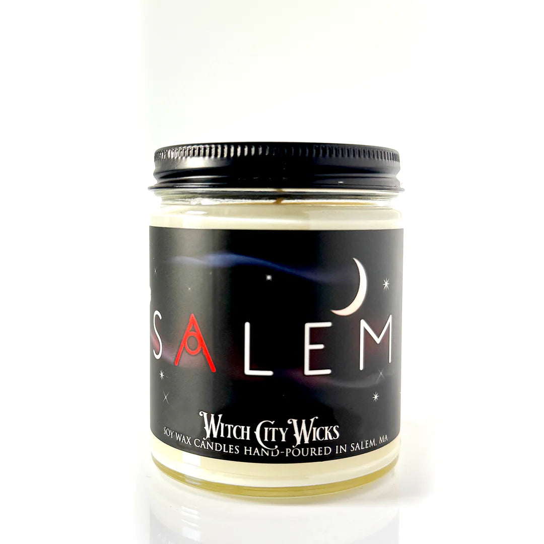 salem candle in glass jar