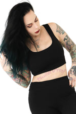black tank crop top