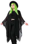 black mesh duster cloak