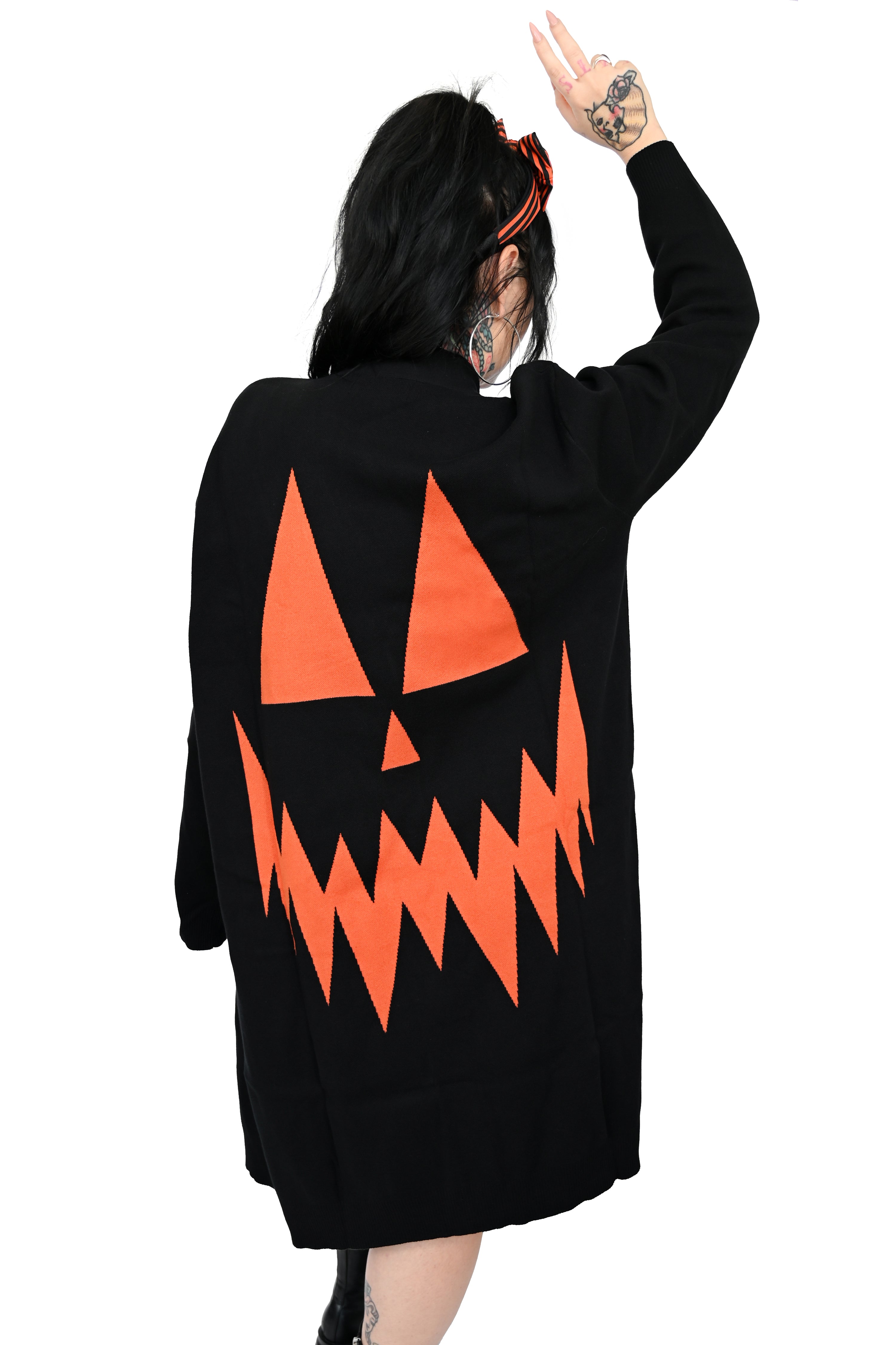 Foxblood Halloween Pumpkin Cardigan deals Sweater