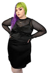 long sleeve fishnet top with thumb holes