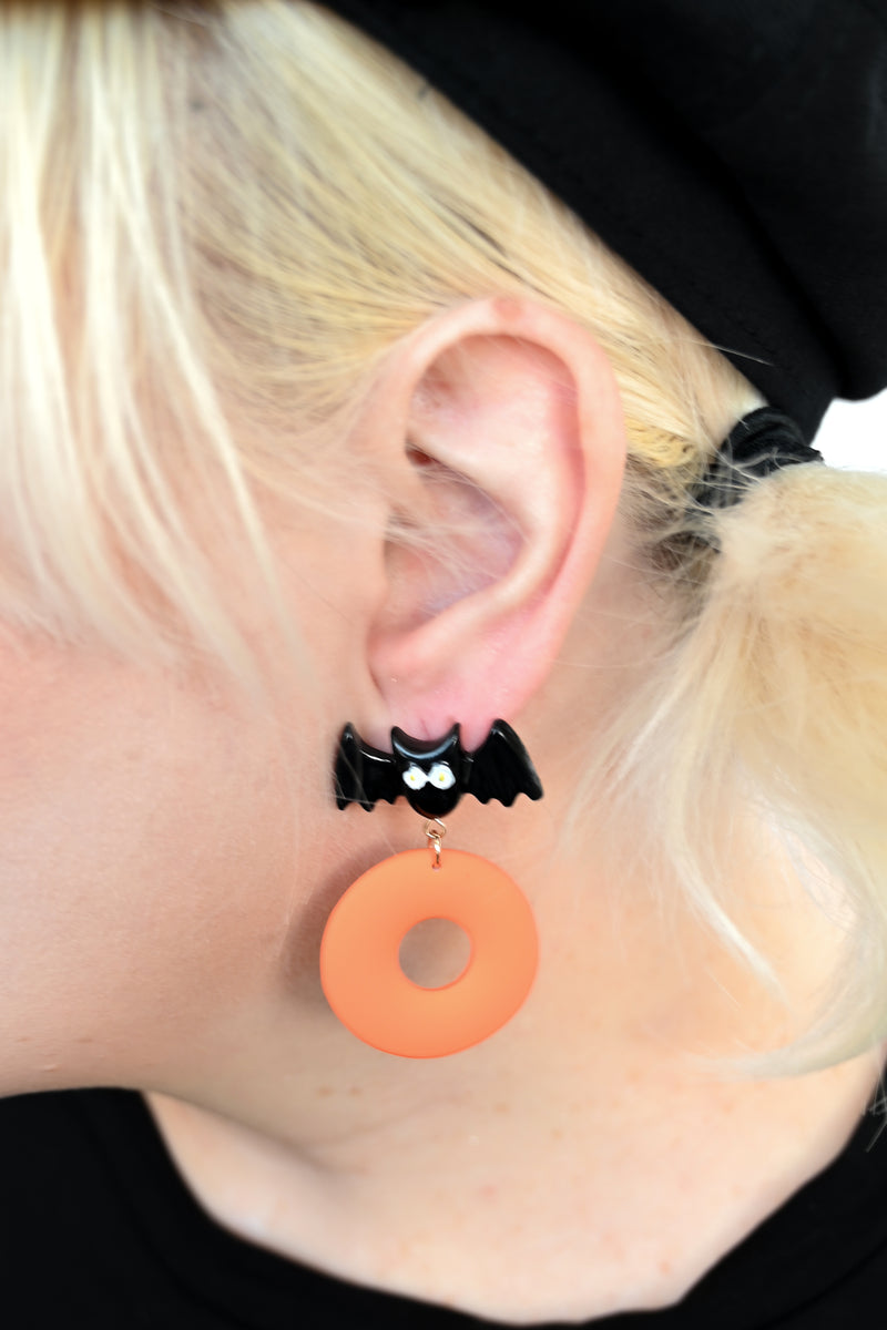 Bat Ring Earrings - last one!