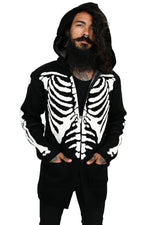 Skeleton Zip Up Hoodie