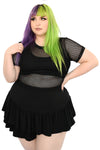 short sleeve fishnet top