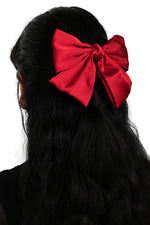 Red Satin Oversized Bow