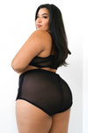 black mesh booty shorts 