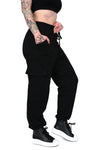 black oversized sweatpant joggers