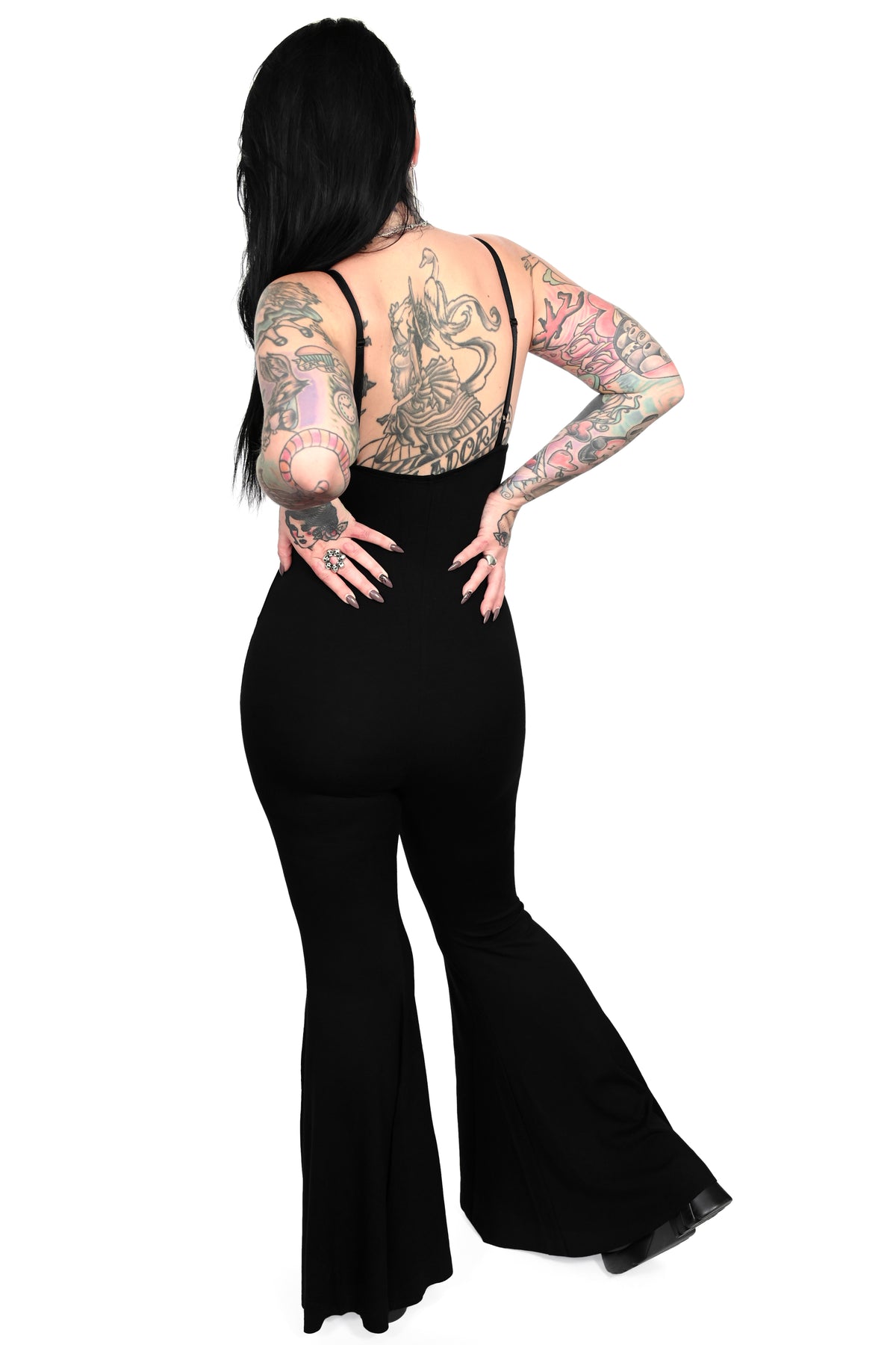 Black Jumpsuit With Sequin deals Bottom Cute - Main Image