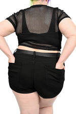 Cuffed High Waisted Denim Shorts- FINAL SALE