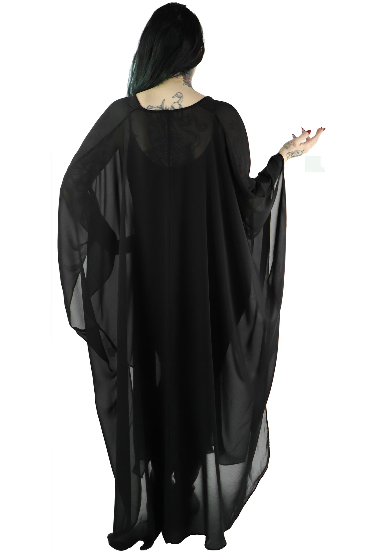 long black chiffon kaftan 