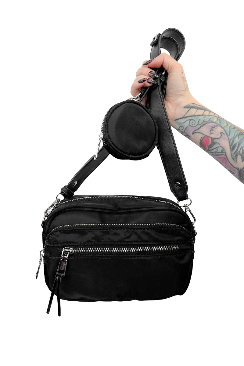 crossbody bag with small detachable coin purse