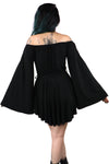 long bell sleeve romper with flowing shorts