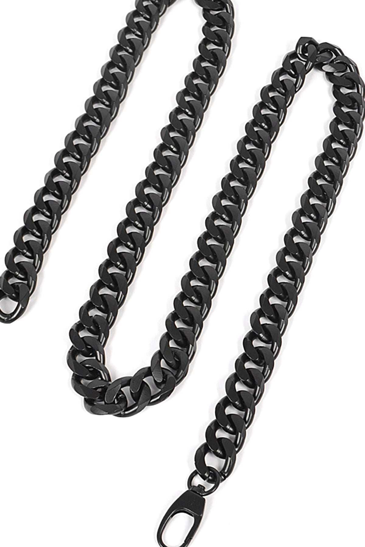 black chunky chain belt with lobster clasp